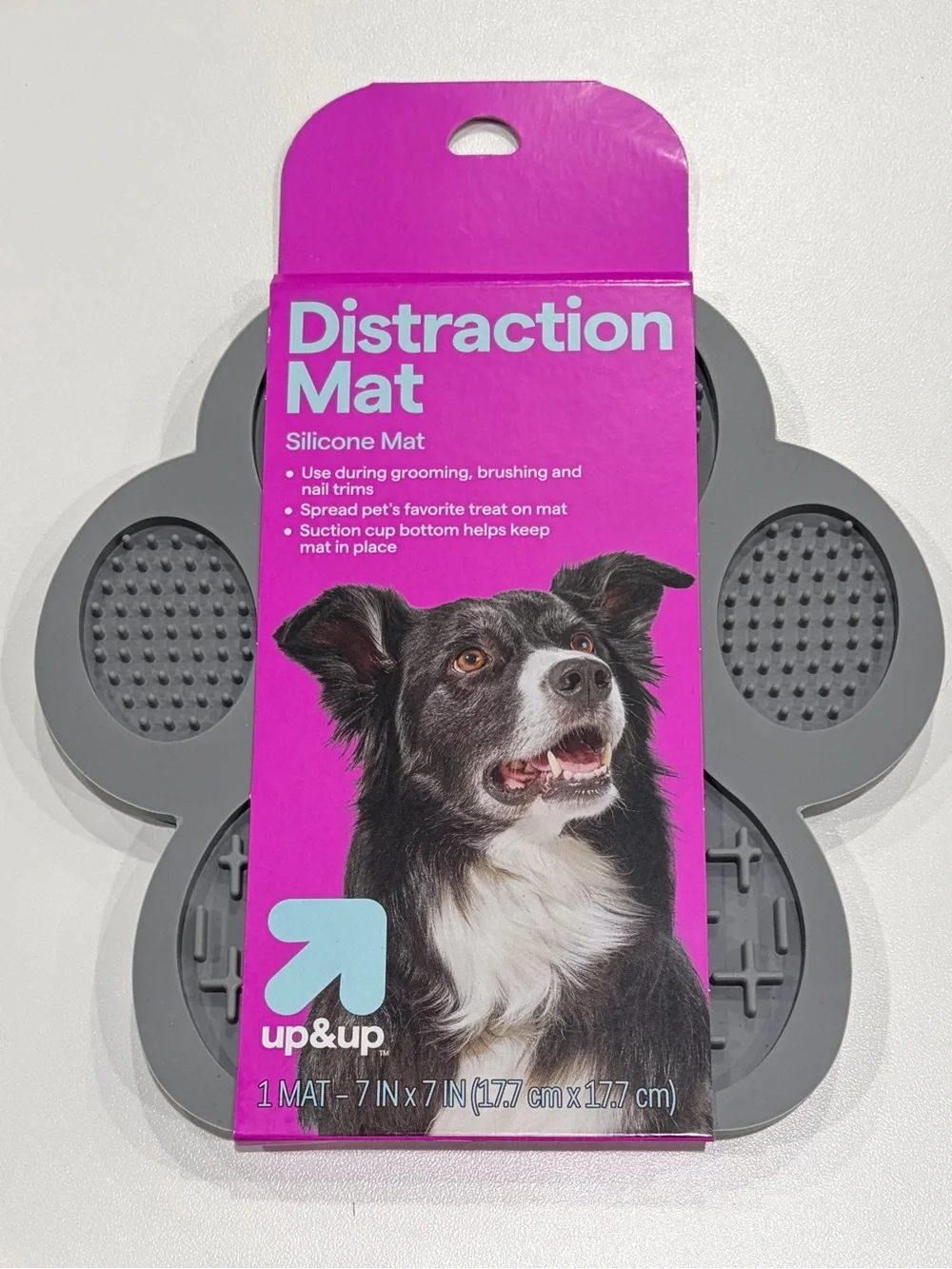 Silicone Distraction Mat for Dogs Gray up&up Suction Cup Bottom NWT Dishwasher